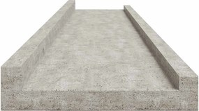 vidaXL Ράφια Τοίχου 2 τεμ. Γκρι Σκυροδέματος 100 x 9 x 3 εκ.