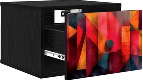 vidaXL Τοίχου κομοδίνο HEESCH Μαύρη Δρυς 36 x 33 x 25 εκ.