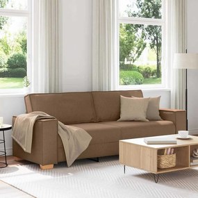 vidaXL 3-Θέσιος καναπές Καφέ 220 cm ύφασμα