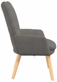vidaXL Χαλαρωτική Πολυθρόνα Ανοιχτό γκρι 63 x 67 x 94 εκ. ύφασμα