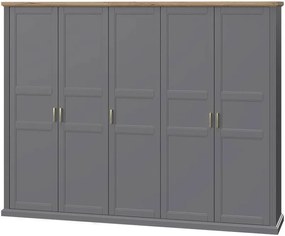 Ντουλάπα πεντάφυλλη Tahoma 5D-Anthraki