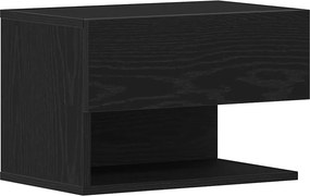 vidaXL Κομοδίνο Μαύρη Οξυά 46 x 30 x 30 εκ Επεξεργασμένο ξύλο