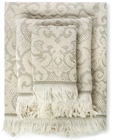 Πετσέτες Linen (Σετ 3Τμχ) 02.510.10 Ecru Cryspo Trio Σετ Πετσέτες 70x140cm 100% Cotton