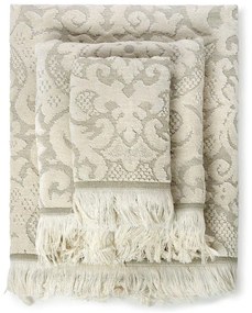 Πετσέτες Linen (Σετ 3Τμχ) 02.510.10 Ecru Cryspo Trio Towels Set 70x140cm 100% Βαμβάκι