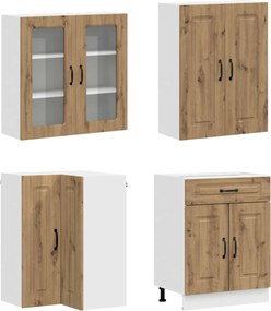vidaXL Μονάδα κουζίνας KALMAR 8 pcs Artisan Δρυς Επεξεργασμένο Ξύλο