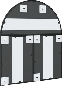 vidaXL Καθρέφτης Τοίχου Αψίδα Μαύρος 60 x 70 εκ. από Σίδερο