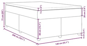 ΚΡΕΒΑΤΙ BOXSPRING ΜΕ ΣΤΡΩΜΑ ΣΚΟΥΡΟ ΚΑΦΕ 140X200 ΕΚ ΥΦΑΣΜΑΤΙΝΟ 3285383