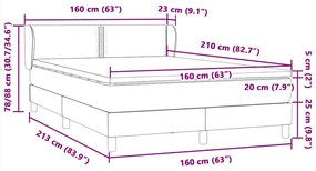 ΚΡΕΒΑΤΙ BOXSPRING ΜΕ ΣΤΡΩΜΑ ΣΚΟΥΡΟ ΜΠΛΕ 160X210 ΕΚ. ΒΕΛΟΥΔΙΝΟ 3317449