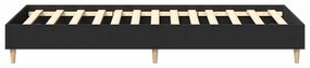 vidaXL Πλαίσιο κρεβατιού χωρίς στρώμα Μαύρο 75x190 cm