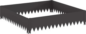 vidaXL Περίγραμμα γκαζόν 100 x 100 x 20 cm Ατσάλι Μαύρο