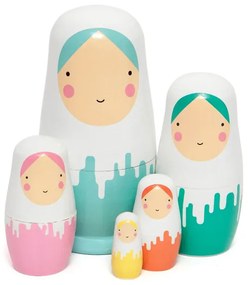 Ξύλινο Παιχνίδι Μπαμπούσκες (Σετ 5τμχ) Petit Monkey Dripped Dolls PTM-ND6