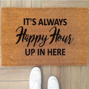 Πατάκι Εισόδου Happy Hour 796LMN9832 70x40cm Brown-Black Aberto Design 70x40