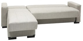 Artekko Marbella Καναπές/Κρεβάτι Γωνία Τριθέσιος Υφασμάτινος Μπεζ (235x150x90)cm Κρεβάτι (205x100)cm