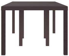 vidaXL Τραπέζι Κήπου Καφέ 200 x 100 x 73 εκ. συνθετικό ρατάν
