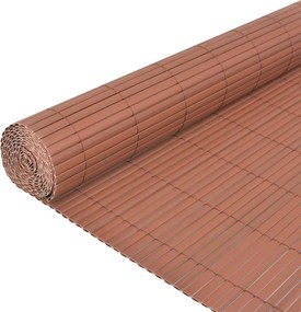 vidaXL Περίφραξη Κήπου Διπλής Όψης Καφέ 90 x 300 εκ. από PVC