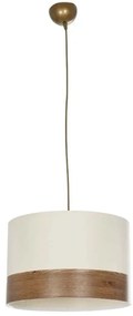 Φωτιστικό Οροφής Zyklus 203-0103 36x36x25cm 1xE27 Beige-Walnut GloboStar