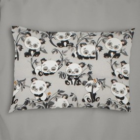 Μαξιλαροθήκη Παιδική Panda Bear 96 Grey DimCol 35X45 100% Cotton Flannel