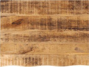 vidaXL Επιφάνεια Τραπεζιού 80x60x2,5 εκ. Live Edge Μασίφ Ξύλο Μάνγκο