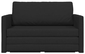 vidaXL Φορητός Καναπές Κρεβάτι 110cm Μαύρο ύφασμα