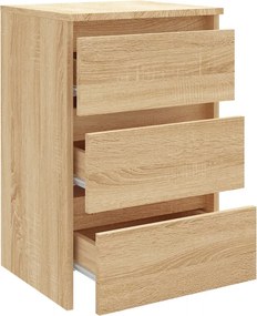vidaXL Κομοδίνο Sonoma Δρυς 40 x 35 x 62,5 εκ. από Επεξ. Ξύλο