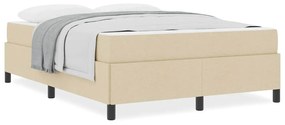 vidaXL Κρεβάτι με ελατήρια Κρέμα και Μαύρο 160 x 200 cm