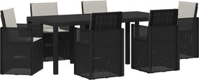 vidaXL Σέτ φαγητού για κήπο 7 pcs Ανθρακί και Ανοιχτό γκρι PP