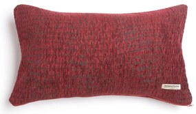 Μαξιλαροθήκη Διακοσμητική Ismaros Classic Bordo-Grey Aslanis Home 30X50 Βαμβάκι-Chenille
