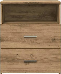 vidaXL Κομοδίνα 2 τεμ.Αρτισιανή Δρυς 50x32x60 εκ. Επεξ. Ξύλο