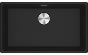 Franke Maris Bowl MRG 210/110-72 Matt Black Υποκαθήμενος Γρανιτένιος Νεροχύτης 80cm