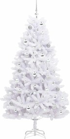 vidaXL Τεχνητό Χριστουγεννιάτικο Δέντρο με Άξονα με βάση Λευκό 180 cm