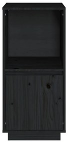 Ντουλάπι Μαύρο 38 x 35 x 80 εκ. από Μασίφ Ξύλο Πεύκου - Μαύρο