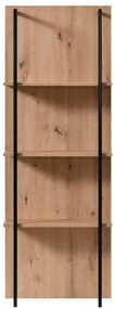 Ραφιέρα Sardinia NP 500 Artisan Oak - Μαύρο 50x29.5x137.5 εκ. 50x29.5x137.5 εκ.