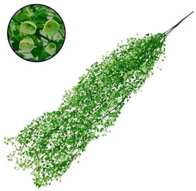 Τεχνητό Κρεμαστό Φυτό Διακοσμητική Γιρλάντα Μήκους 1.2 μέτρων με 5 X Κλαδιά Φύλλωμα Ρούστικ Πράσινο Λευκό Diommi 09038