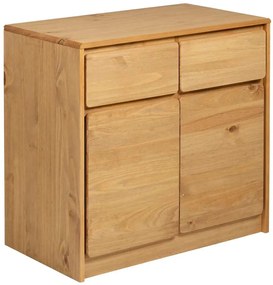 vidaXL Ντουλάπι SAUDA Δρυς 80x43x75,5 εκ. από Μασίφ Ξύλο Πεύκου