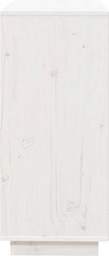 vidaXL Ντουλάπι Λευκό 74 x 35 x 80 εκ. από Μασίφ Ξύλο Πεύκου