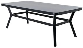 Τραπέζι εξωτερικού χώρου Dallas 2154, Spraystone, 74x100cm, Μαύρο, Γκρι, Μέταλλο | Epipla1.gr