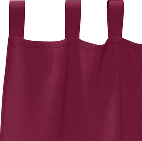 vidaXL Κουρτίνες Μαύρης Ύφανσης με Δαχτυλίδια 2 pcs Κόκκινο
