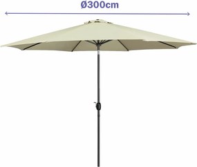 Solskjerm Marbueno Μπεζ Ø 300 cm