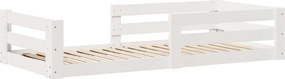 vidaXL Σκελετός Κρεβ. Χωρίς Στρώμα Λευκό 90x200 εκ Μασίφ Πεύκο