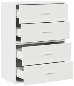 vidaXL Ντουλάπια με 2 συρτάρια 2 τεμάχια Λευκό 60x31x40 cm