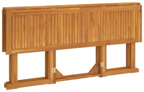 vidaXL Τραπέζι Κήπου Butterfly Πτυσσόμενο 150x90x75 εκ. Μασίφ Teak