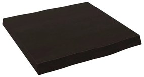 vidaXL Επιφ Τραπεζιού Αν Καφέ 40x40x(2-4)εκ. Ακατέργ. Μασίφ Ξύλο Δρυός