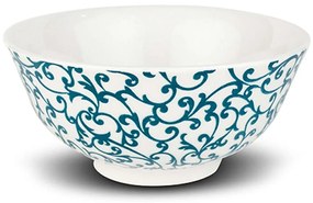 Μπωλ Δημητριακών Aurora 10-099-335 Φ15,5x7cm 650ml White-Blue Nava Porcelain