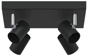 vidaXL Σποτ οροφής Μαύρο 26.5 x 26 x 11.5 εκ Ατσάλι