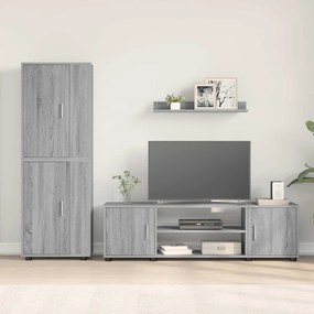 vidaXL Σετ 4 τεμαχίων για ντουλάπα τηλεόρασης 4 pcs Γκρι sonoma
