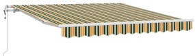 vidaXL Σκηνίτσα Αναδιπλούμενη 350 x 250 εκ Πράσινο και κίτρινο