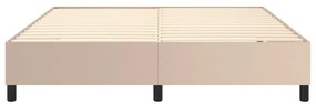 vidaXL Πλαίσιο Κρεβατιού Καπουτσίνο 160x200 εκ. από Συνθετικό Δέρμα