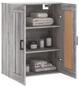 vidaXL Ντουλάπι Επιτοίχιο Γκρι Sonoma 69,5 x 34 x 90 εκ. Επεξεργ. Ξύλο