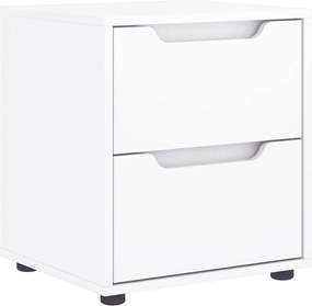 vidaXL Κομοδίνο VISNES Λευκό 45x40x50 εκ. από Τεχνητό Ξύλο