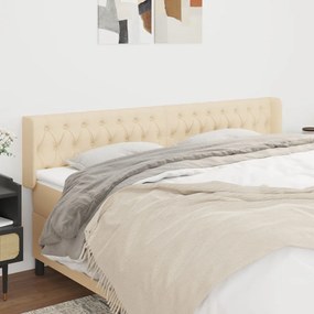 vidaXL Κεφαλάρι με Πτερύγια Κρεμ 183x16x78/88 εκ. Υφασμάτινο